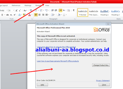Aktivasi Microsoft Office 2010