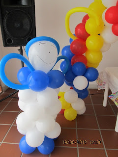 angel con globos para primera comunión