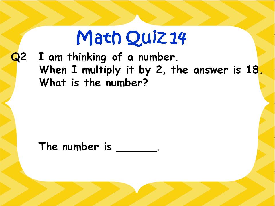 P2A Class Blog Math Quiz 14