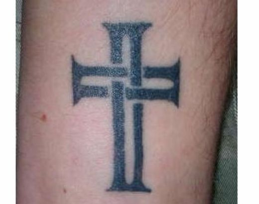 Simple Cross Tattoo For Men