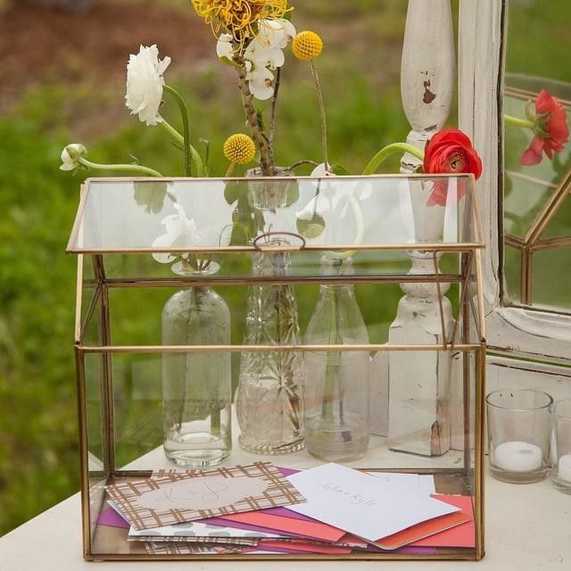 Glass Terrarium Wedding Card Box