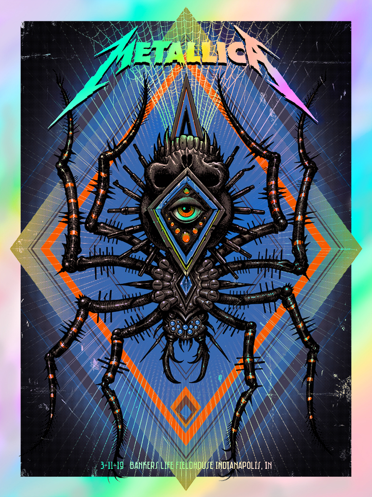 INSIDE THE ROCK POSTER FRAME BLOG Metallica Indianapolis Print By Jeff