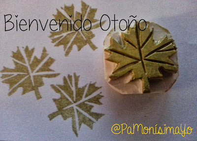 Sello hoja otoño @pamonisimayo