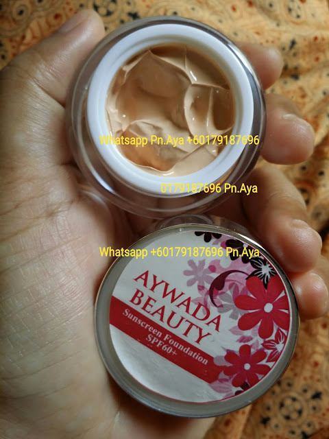Aywada Beauty Sunscreen Foundation ialah merupakan bedak asas yang diperbuat daripada ekstrak cherry berkesan mengekalkan kelembapan pada kulit anda , anti oksidan tinggi serta mempercepatkan proses pemutihan wajah dengan selamat dan berkesan. Aywada Beauty Sunscreen Foundation nie mengandungi SPF 60 utk menghalang daripada kulit gelap.Selain itu bedak asas nie jg membantu menutup cela,jeragat,jerawat dan parut di samping menjadikan kulit lebih cantik dan berseri. ANDA TIDAK PERLU MENGGUNAKAN BEDAK,CUKUP DENGAN MENCALIT AYWADA BEAUTY SUNSCREEN FOUNDATION SAHAJA!MUDAH,RINGKAS DAN MENJIMATKAN!!! Sebekas boleh tahan2-3 bulan & harga sangat murah!semakin berpeluh kulit lebih nampak gebuuuu!Tunggu apa lagi Jom la order sekarang!. HARGA: 1 PCS 10 GRAM RM40 S/M..RM45 S/S..FREE POSLAJU 1 PCS 5 GRAM RM25 S/M..RM30 S/S..FREE POSLAJU WHATSAPP 0179187696 #aywadabeauty #sunscreenfoundation #foundationspf60 #aywadabeautyfoundation #sayajualfoundation #bazarpaknil #bazaarpaknil #sayajualkrimspf #sayajualkrim #readystockmalaysia #produkartismalaysia #produkkecantikanmalaysia #bazarpaknil #bazaarpaknil #produkkecantikkan #dropshipagenmalaysia #dropship #agendropship #produkdropship #dropshipmalaysia #malaysia #instashopmalaysia #sayajual #visitmyig #visitmyigmalaysia #sayajualmurah #readystockmalaysia