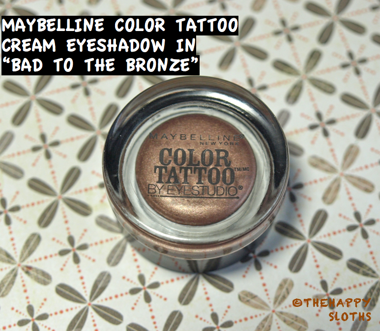Maybelline Eyestudio Color Tattoo Hr Eyeshadow In Bad To The Bronze
