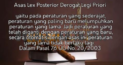 Asas Lex Superior Derogat Legi Inferiori Nasi