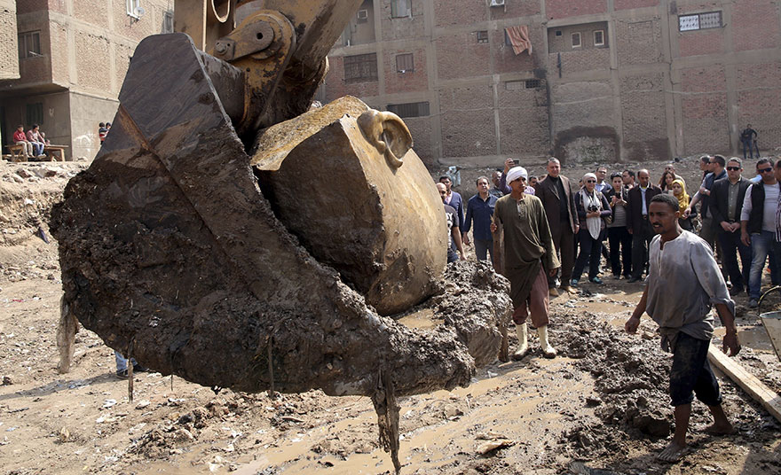 3000-Year-Old Pharaoh Ramses II Statue Discovered In Cairo Slum