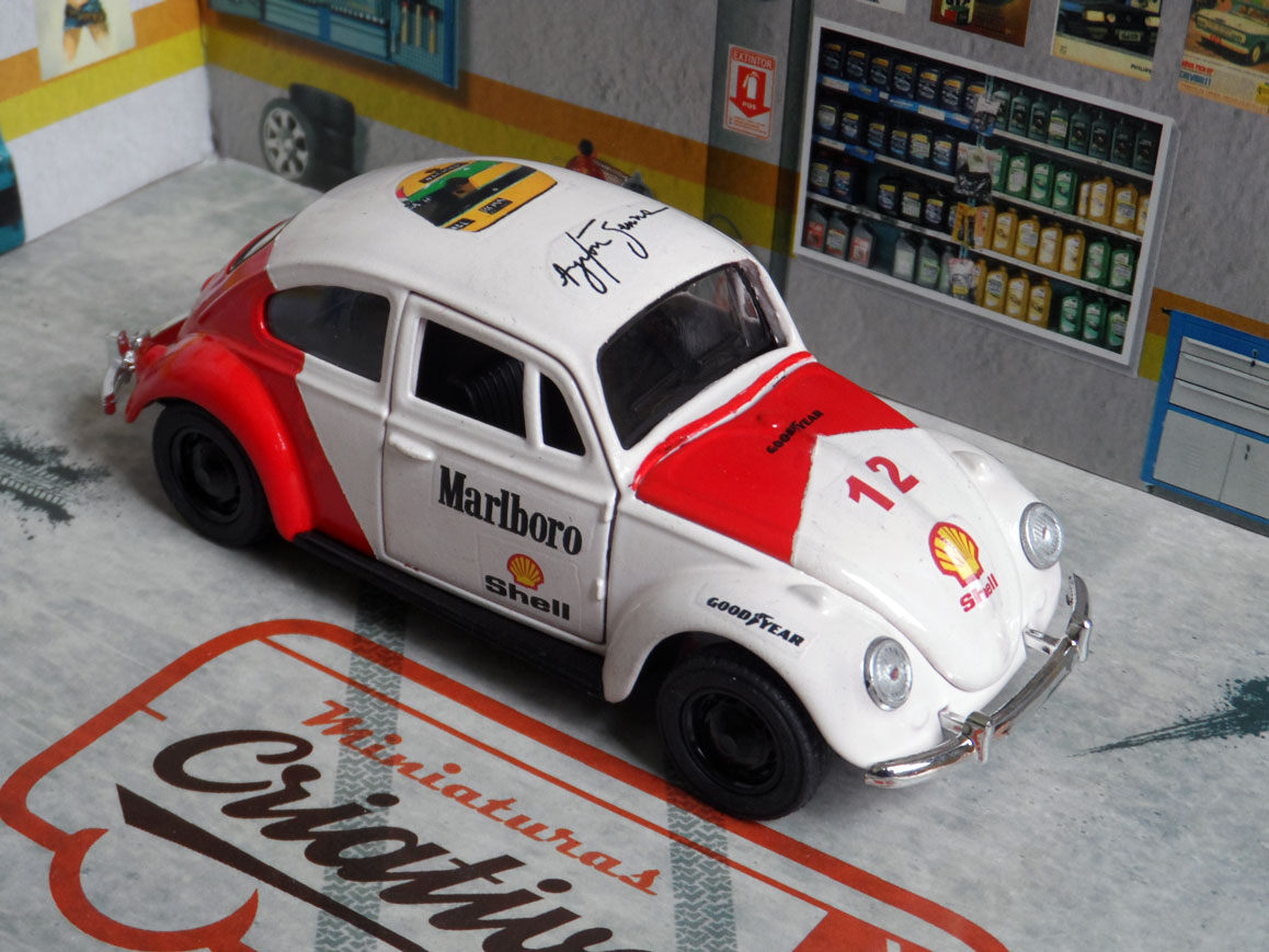 Miniatura Fusca Ayrton Senna - Fórmula 1