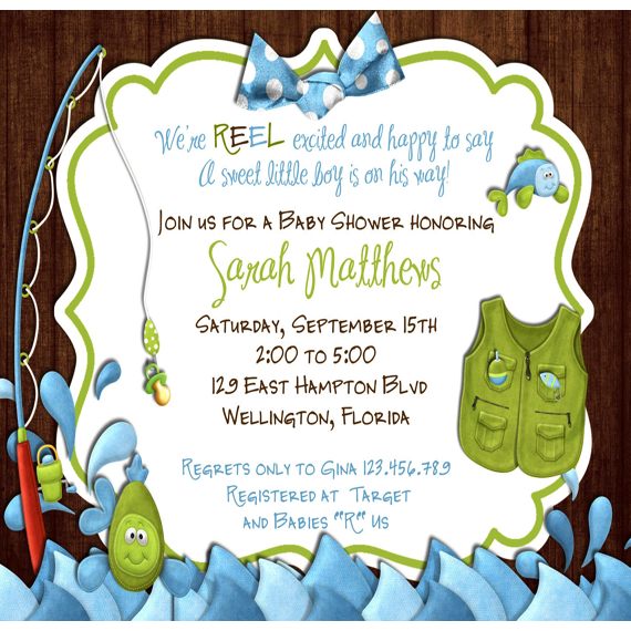 Fishing Themed Baby Shower Invitations baby shower blog