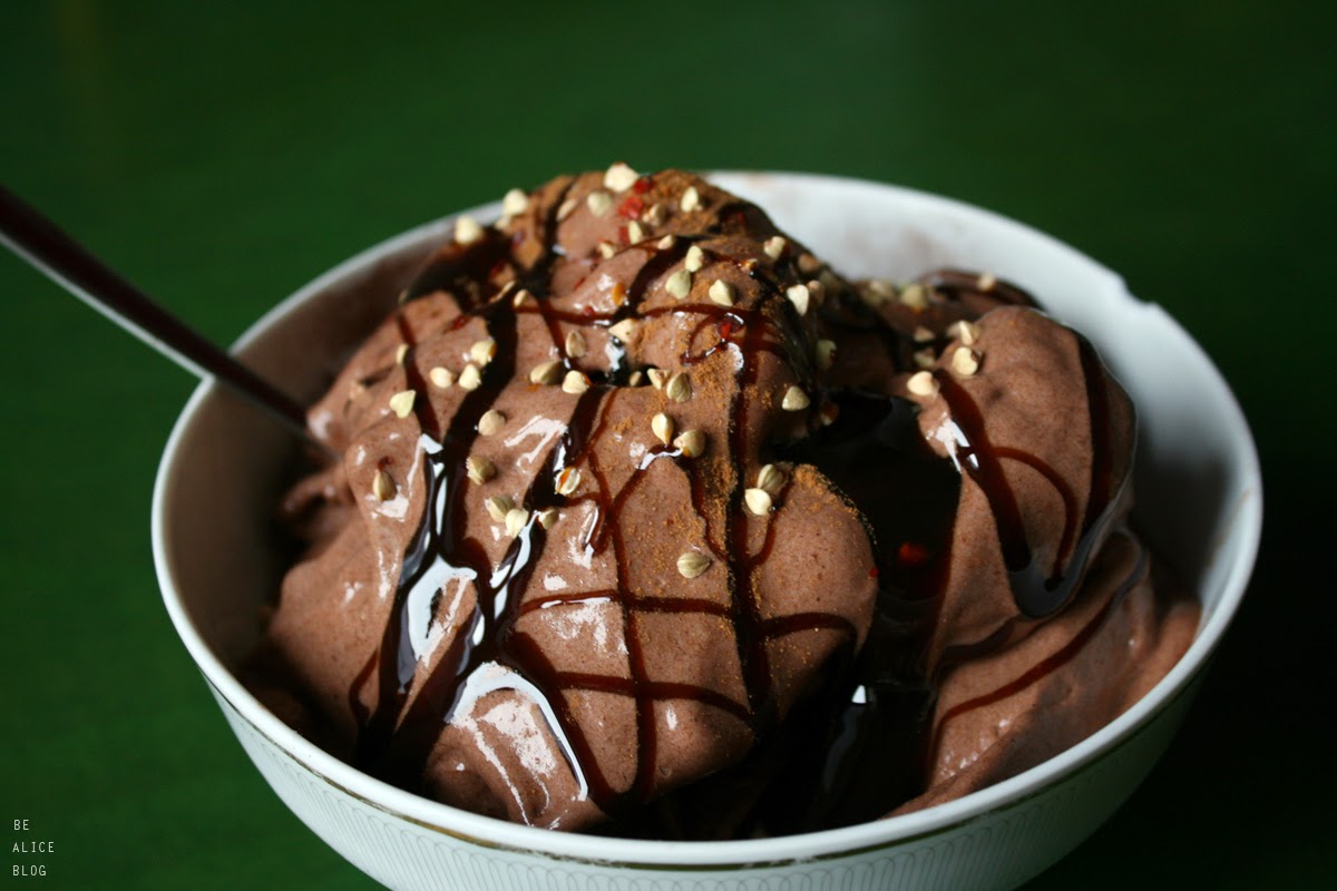 Spicy Chili Chocolate Ice Cream (raw, vegan)