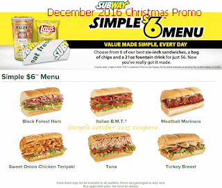 Subway coupons december Subway coupons december