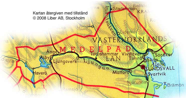 Karta över medelpad Regionen | Karta över Sverige, Geografisk, Fysisk