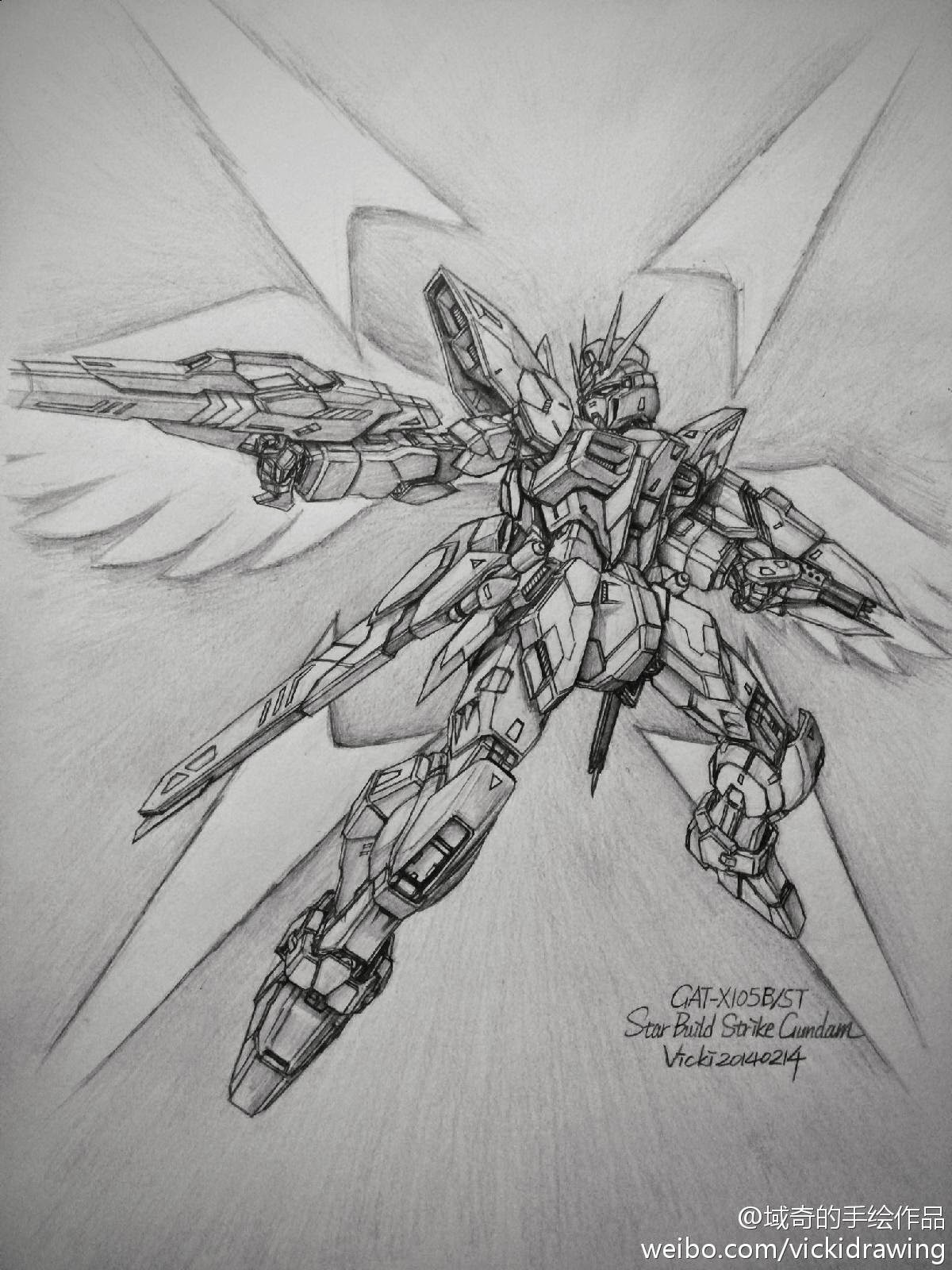 Gundam and Mobile Suit Pencil Drawings by Vicki via PIXIV
