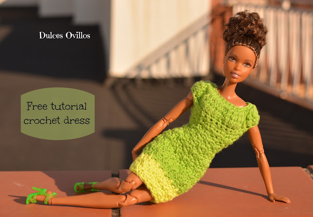 Ovillos: Vestido a crochet para Barbie - Crochet dress for Barbie Made Move