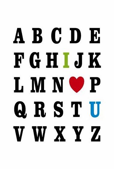 Valentine's Day print card typography