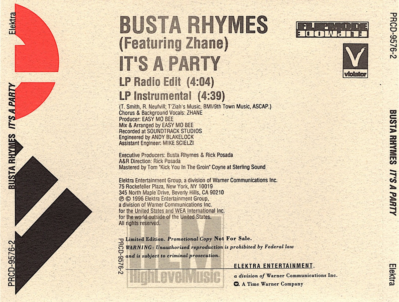 highest level of music Busta Rhymes Feat. Zhane It's A Party(Promo