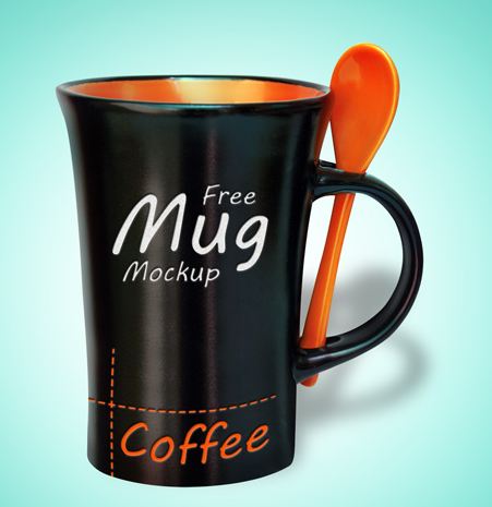 Black Mug PSD Mockup Free Download Coffee Mug Mockup PSD Terbaru Gratis - Black Mug PSD Mockup Free