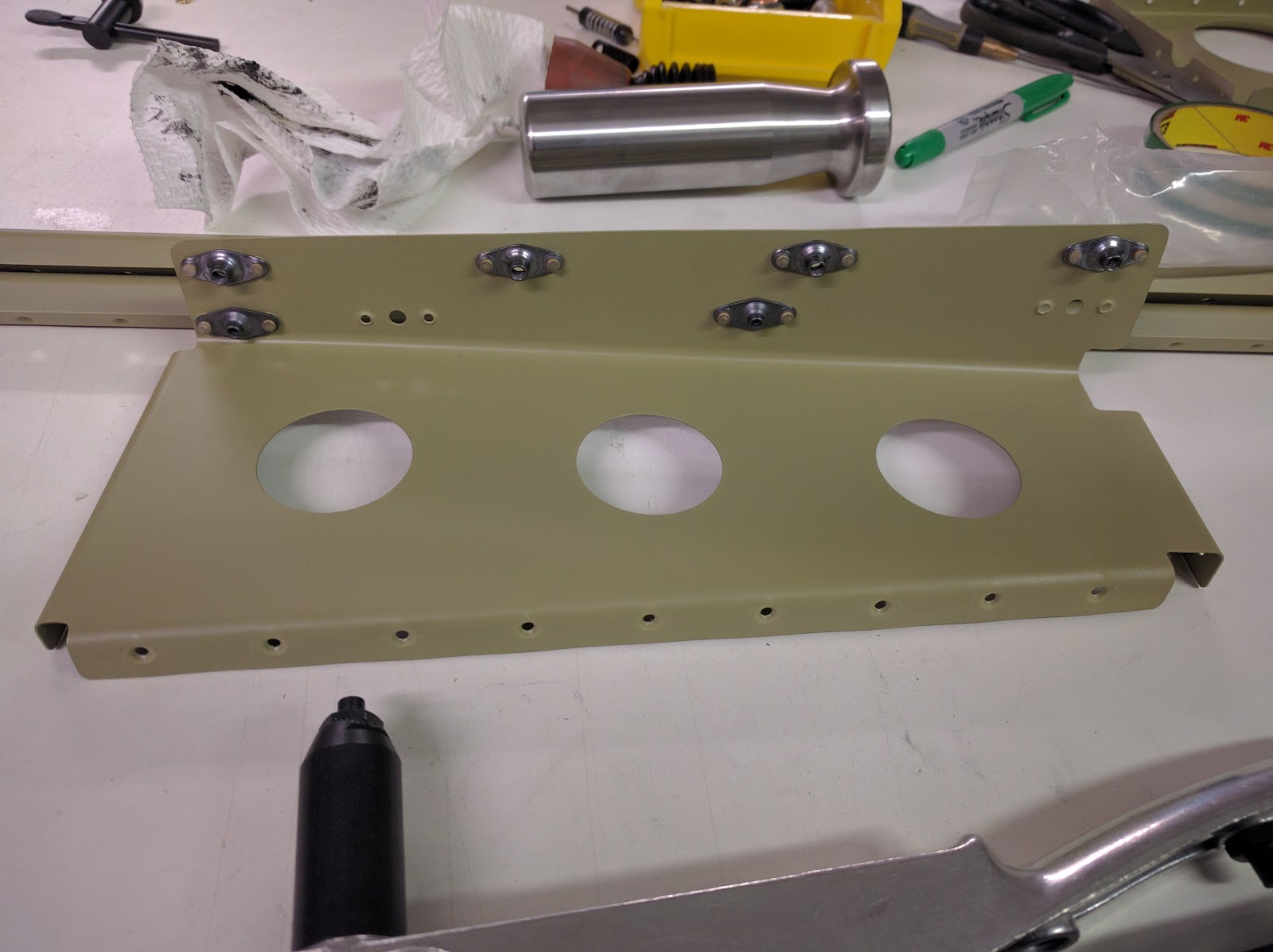 Damazio family's RV10 project Tailcone riveting progress