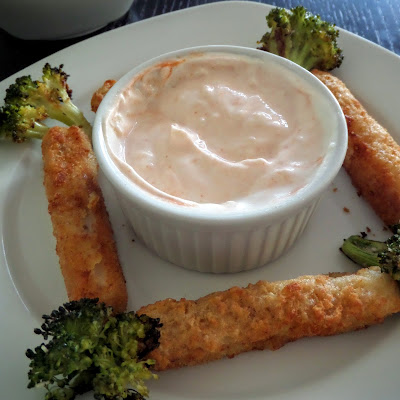 Healthier Garlic Aioli:  A creamy dipping sauce with plenty of garlic flavor and a little spice made with high protein, plain, non-fat Chobani greek yogurt instead of oil or mayonnaise.