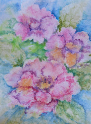 rice paper watercolor painting step paint shadows washes totally dry everything added
