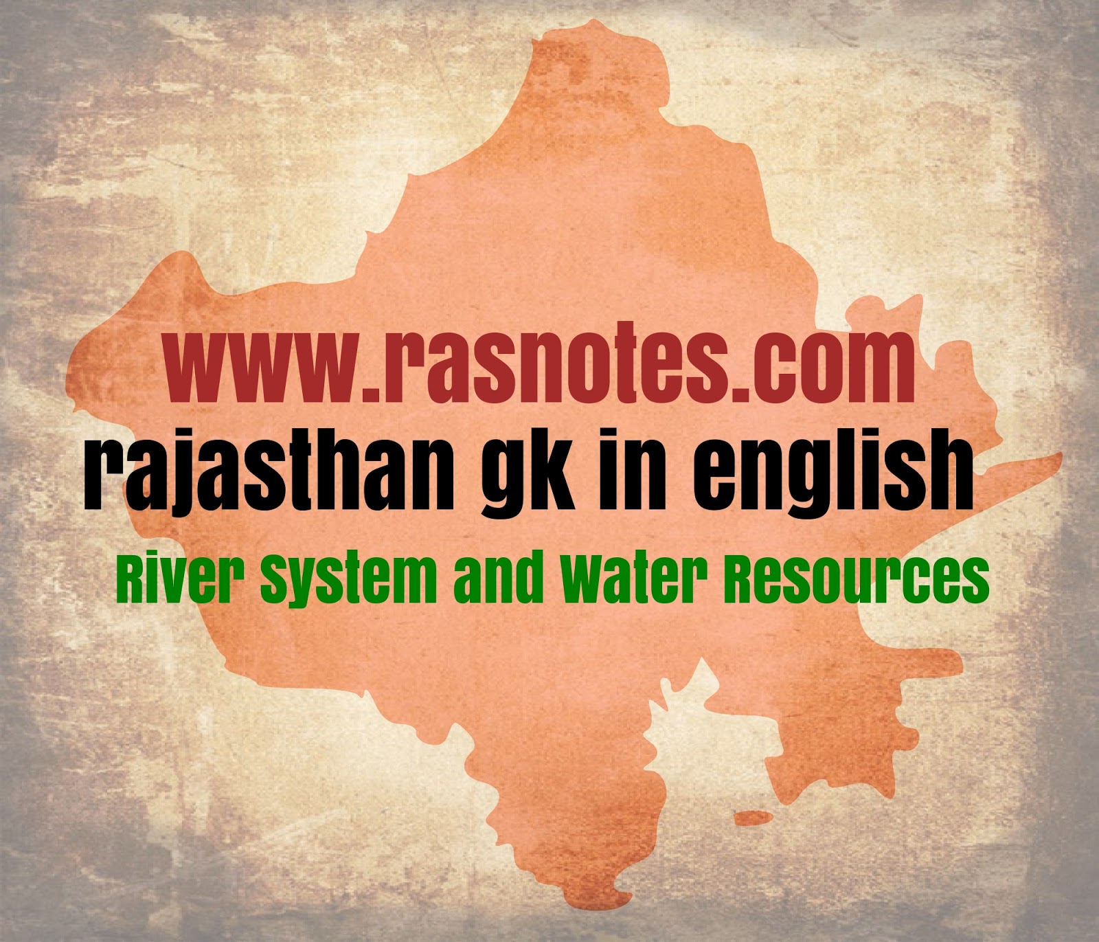 rajasthan gk in englishRiver System and Water Resources of Rajasthan