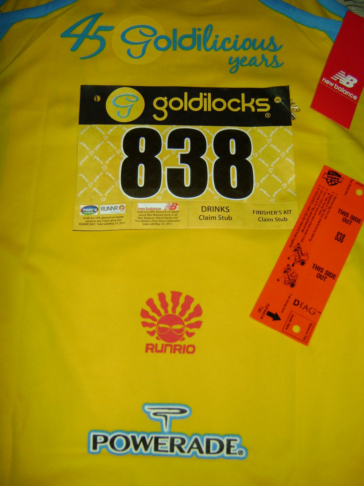 Journey To Life: Goldilocks Fun Run- My Race Kit