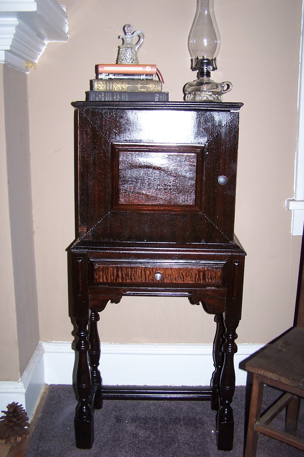 And So it Goes in Shreveport Telephone Stand Before and After