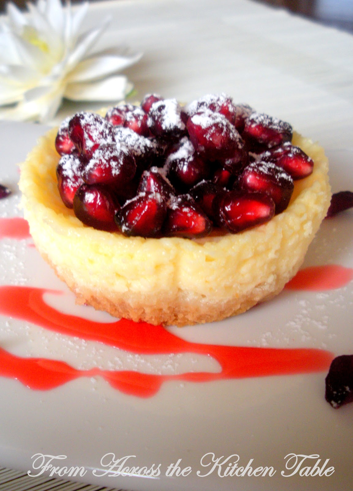 From Across the Kitchen Table: Pomegranate Cheesecake