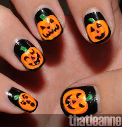 nail halloween orange nails pumpkin jack lantern lanterns pumpkins opi manicure thatleanne designs polish stylish inspired spooky unas september haloween