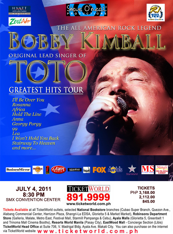 Bobby Kimball, Bobby Kimball LIVE in Manila, picture, image, photo, pic, wallpaper, poster, print, ticket