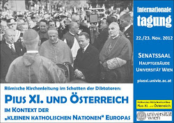 Pius XI. und Österreich - Tagung