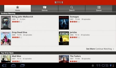 Netflix chega aos tablets Android Honeycomb no Brasil