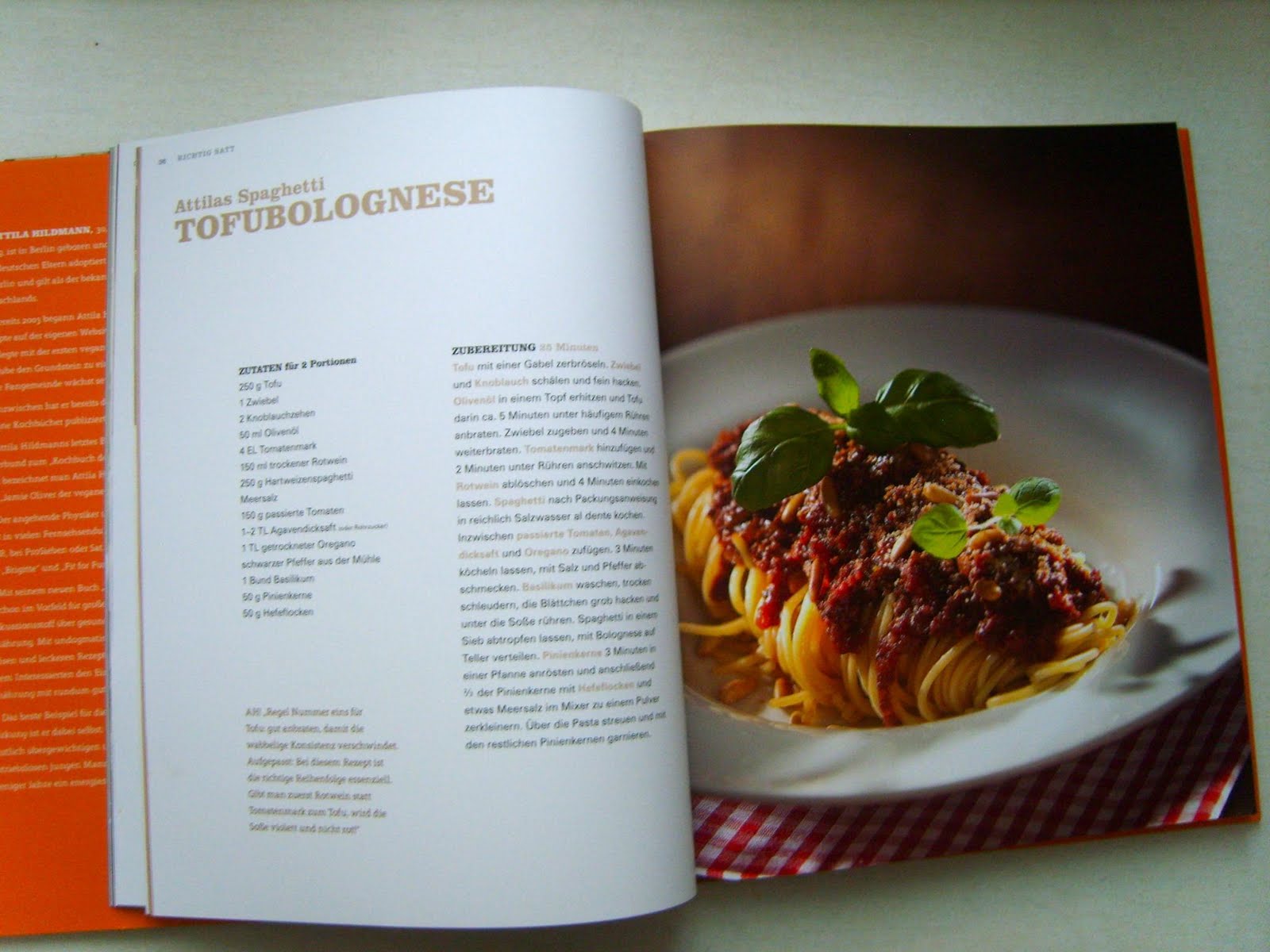 The Food and the City attila's tofu bolognese