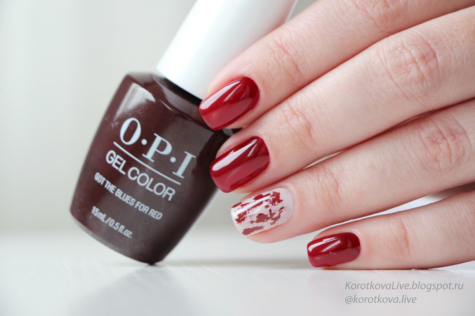 OPI gelcolor / Got the blues for red w52