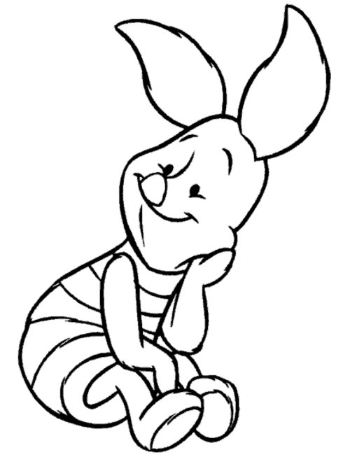 Piglet Coloring Pages For Kids >> Disney Coloring Pages