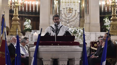Homenaje a las víctimas de los atentados en la Gran Sinagoga de París