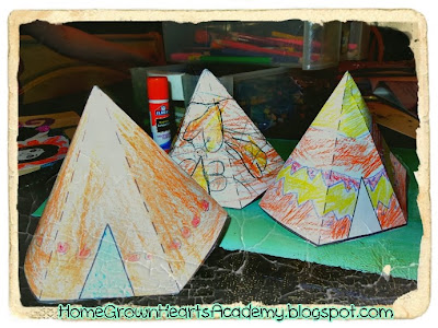 Home Grown Hearts Academy Homeschool Blog: Native American Unit - Day 2