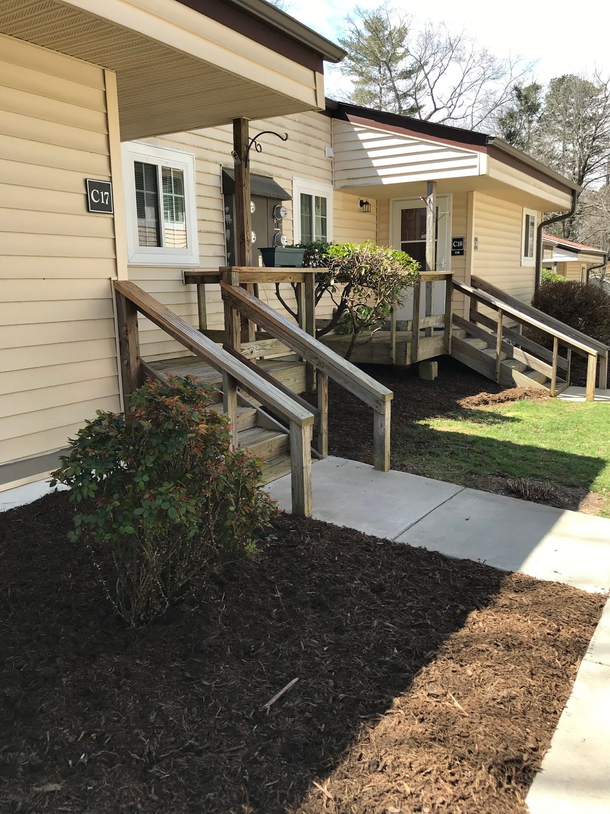 When I was 69 (now 80) The landscaping of Blue Ridge Apartments