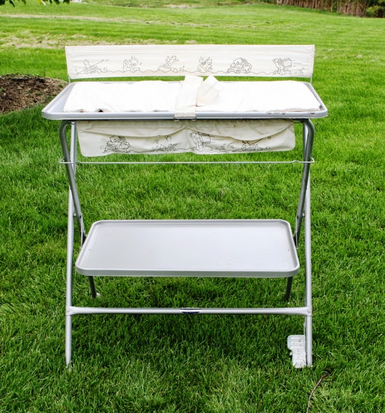 Vintage Diana Re Purposed Vintage Metal Changing Table
