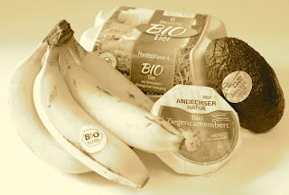 bananes oeufs fromage avocat bio