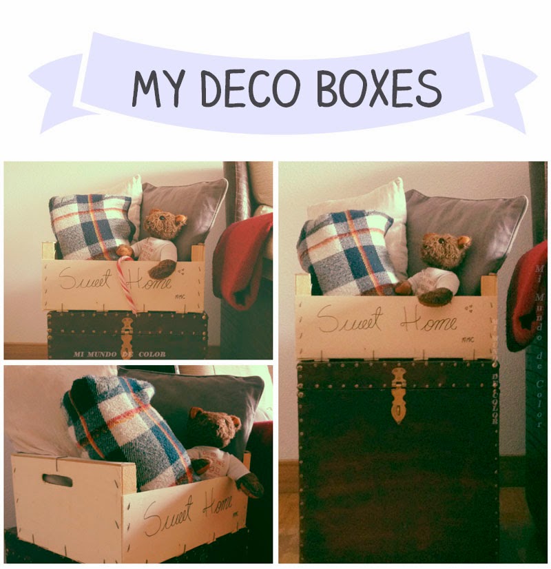 decorar con cajas de madera en el hogar