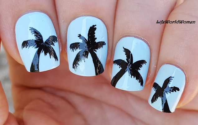2. "Festive Palm Tree Nail Designs for the Holidays" - wide 6