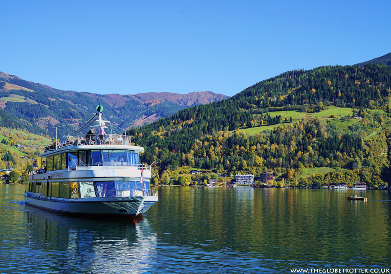 Boating on Lake Zell in Zell am See, Austria