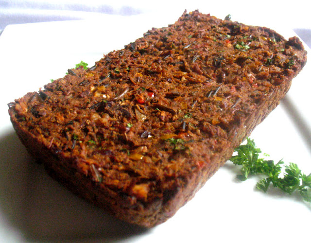 Wild Rice and Kidney Bean NoMeat Loaf {Vegan} Lisa's Kitchen