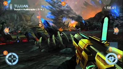 لعبة Dino Hunter كاملة للأندرويد، لعبة Dino Hunter مكركة، لعبة Dino Hunter مود فري شوبينغ