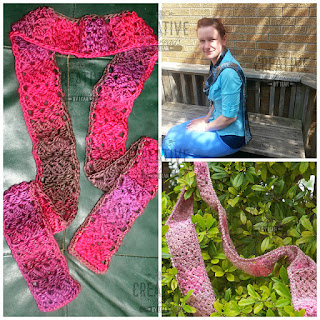  Swirling Leaves Skinny Scarf crochet pattern by Creative Threads by Leah