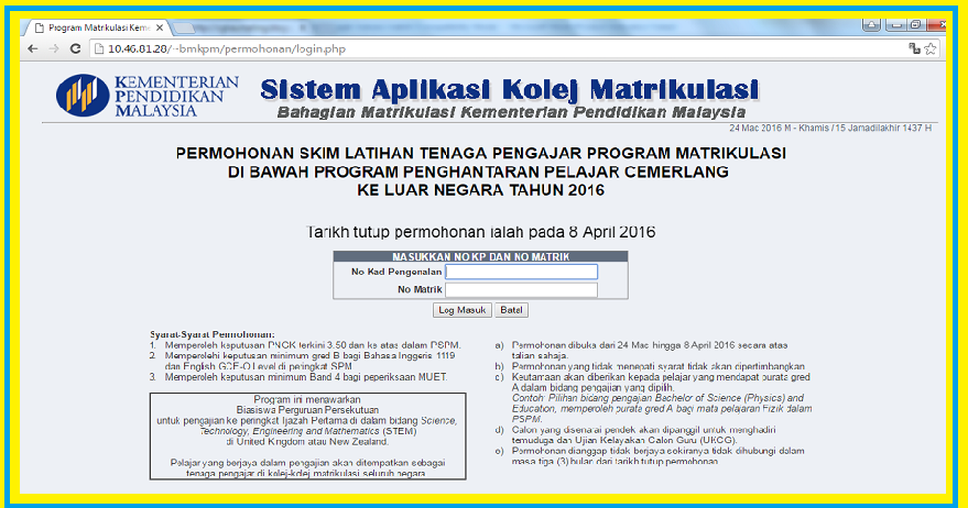 Skim Latihan Tenaga Pengajar Program Matrikulasi Skim Latihan Tenaga Pengajar Program Matrikulasi
