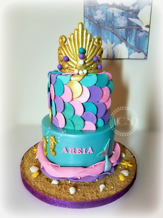 Cakesbyzana Mermaid Baby Shower Cake