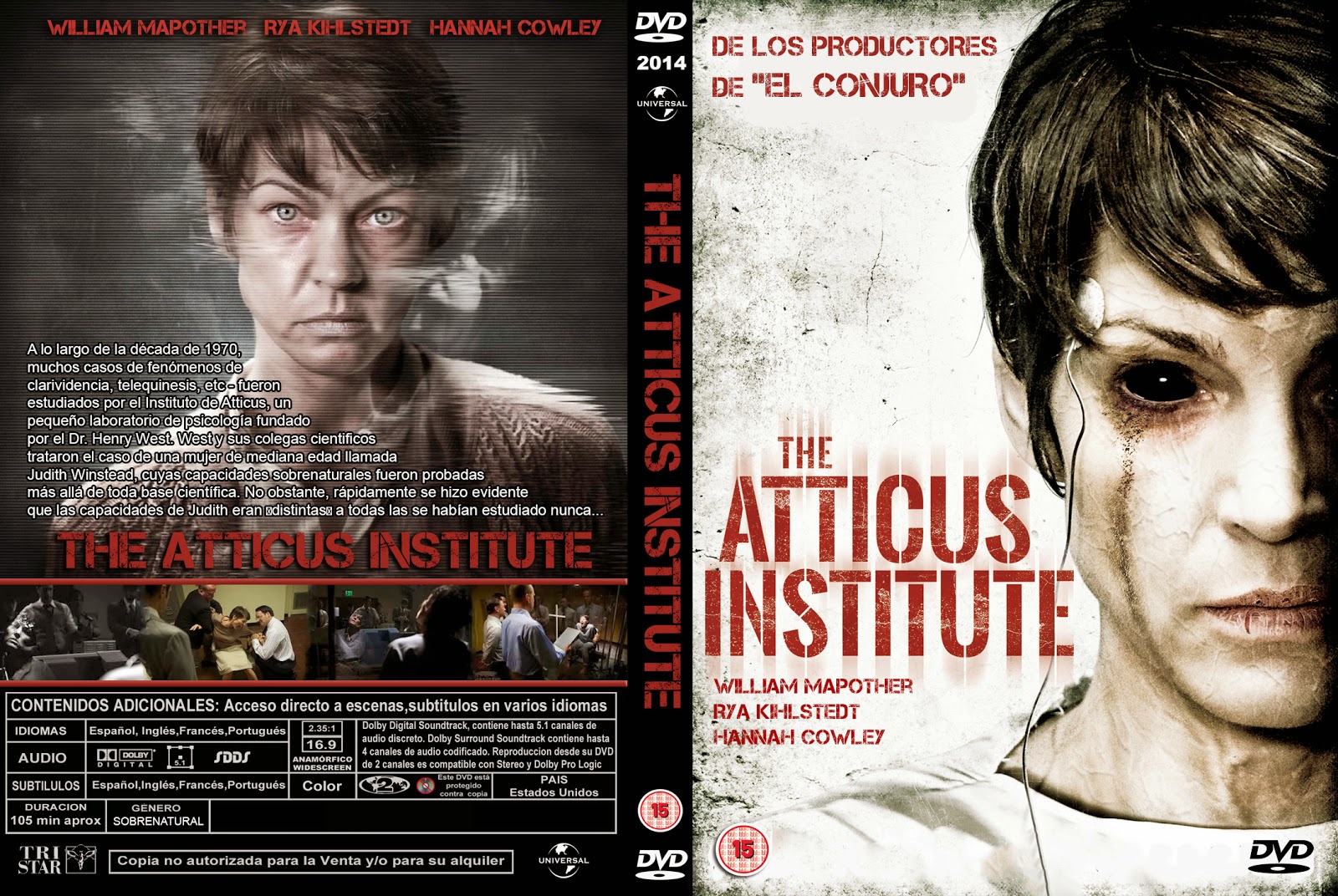 PB DVD Cover / Caratula FREE THE ATTICUS INSTITUTE DVD COVER 2015