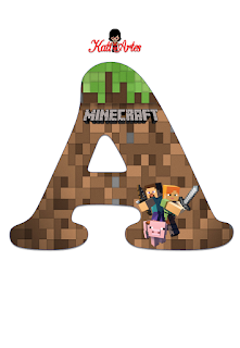 Abecedario de Minecraft. Minecraft Alphabet. 